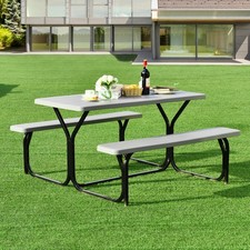 Folding outdoor picnic table - outdoor,