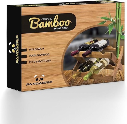 Pandagrip bamboo foldable wine - bamboo,