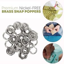 Brass Snap Poppers Buttons Set