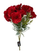 14 Head Artificial Carnation Flower Bush - Colour Choice - Wedding/Home Displays