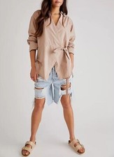 Free People wrap Striped top