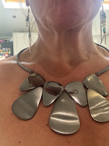Modernist torque bib necklace - modernist,
