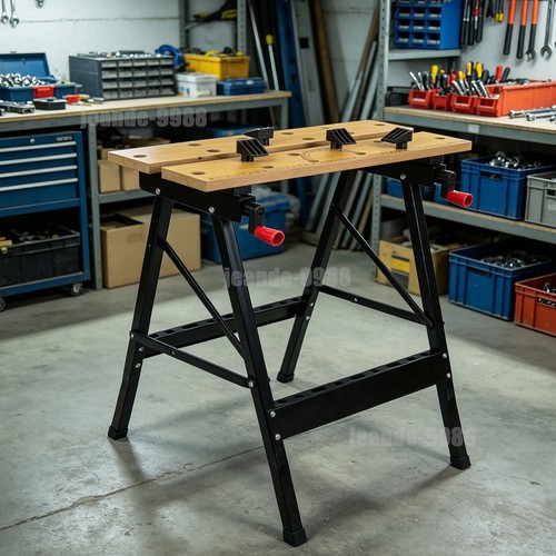 Heavy duty wooden workbench - wooden,