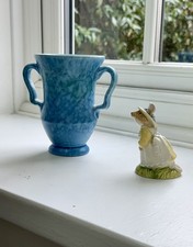 Vintage Dartmouth. MCM Blue Aqua Glaze. Retro Decor. Art Decor.