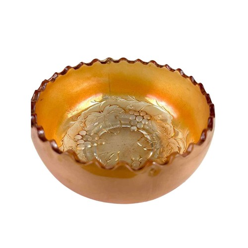 Antique carnival glass golden - glass,
