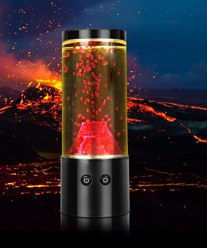 Volcano lava lamp - red5, led