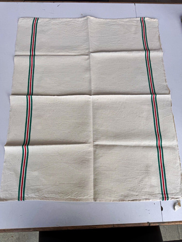 Vintage linen french tea towel - vintage,