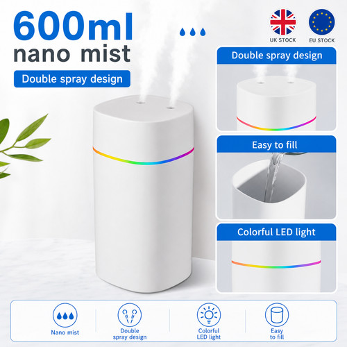 600ml usb air humidifier - air,