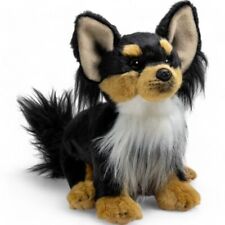 Chihuahua sitting black-brown approx. 24 cm cuddly toy, plush toy