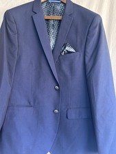 Mens 3 Piece Suit Business Casual Navy Blue  , vest , trousers Taylor Wright