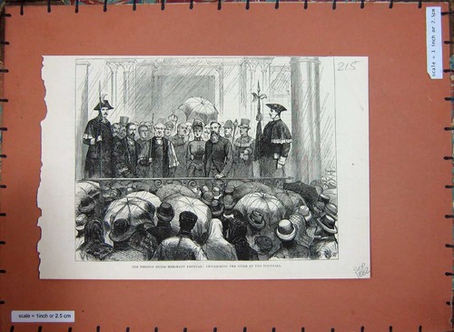 Old antique print 1882 - 1882, preston