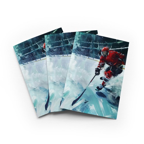 Ice hockey stadium greeting - ice,