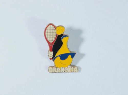 Vintage orangina skiing pin - orangina,