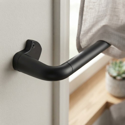 19mm heavy duty black curtain - black,