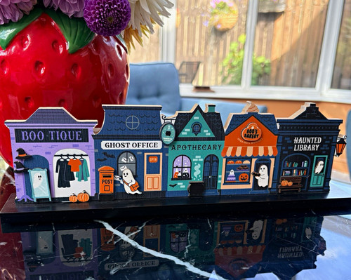 Wooden halloween spooky street - wooden,