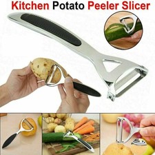 Heavy Duty Chrome Alloy Kitchen Potato Peeler Fruit Vegetable Rapid Slicer UK