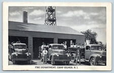 Postcard NJ Camp Kilmer Fire
