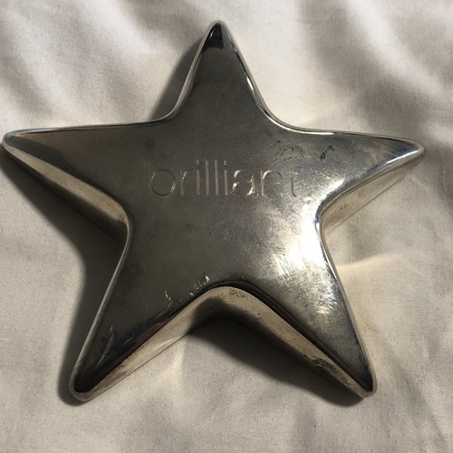Silver plated paperweight - plated, star