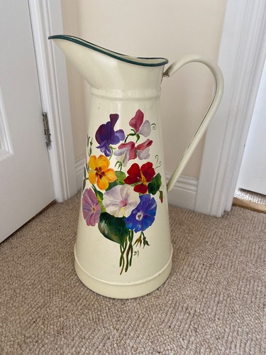 Vintage metal hand painted - hand,