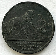 1774-1780 Dassier: Grandeur Dame. Black Basalt Medal. Josiah Wedgwood. Roman Ser