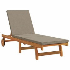 Sun Lounger Reclining Solid