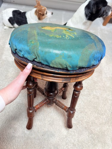 Vintage piano stool ornate - piano,