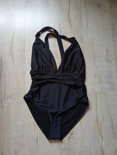 Black swimming costume one - black,