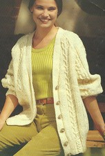 Ladies Knitting Pattern Aran