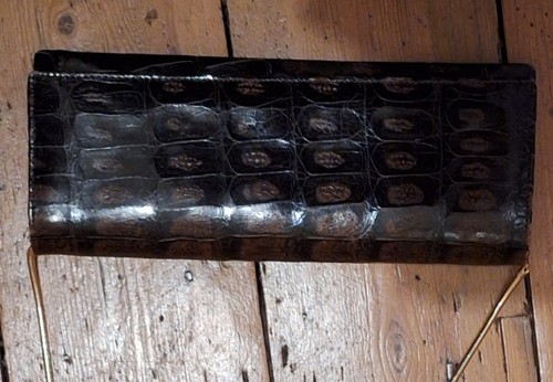 Crocodile vintage shoulder bag - vintage,