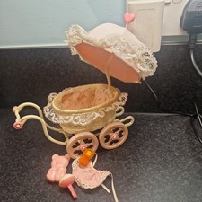 Vintage G1 My Little Pony Baby Buggy Stroller, Bassinet & Accessory Bundle