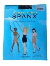 SPANX BLACK HIGH WAISTED POWER PANTY SIZE E