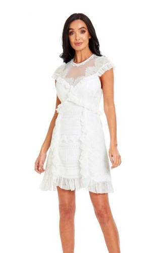 Three floor white lace dress - three,
