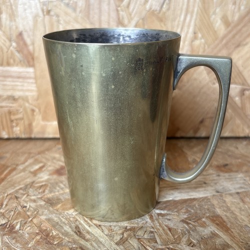 Vintage brass half - half, mug