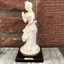 Bruno Merli Signed Capodimonte Figure Figurine Lady Vintage 1980s