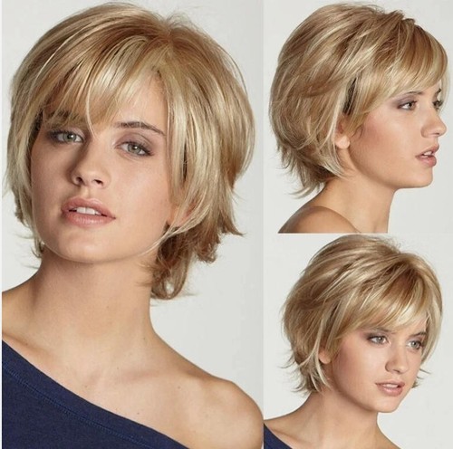 Natural fluffy short blonde - natural,