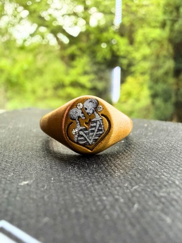 Signet ring skeleton - ring,