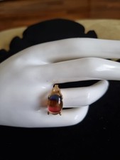 Vintage Sarah Coventry Stamped Ring Gold Tone Adjustable Used