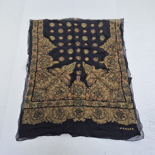 Jaeger scarf black gold - black,