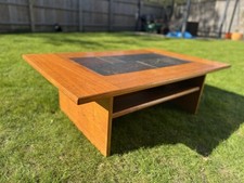 Danish Gangsø Møbler Slate Tiled Teak Coffee Table Gangso Mobler Antique 