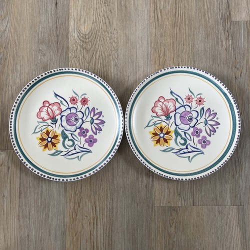 Poole pottery floral plates - poole,