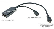 MHL Micro USB 2.0 To HDMI