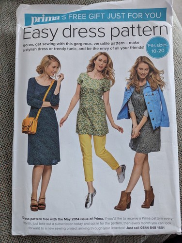 Prima dress sewing pattern - prima,