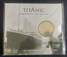 Royal Mint 2012 Titanic Alderney Centenary £5 Coin In Sealed Pack
