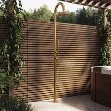 Brushed Brass Outdoor Shower