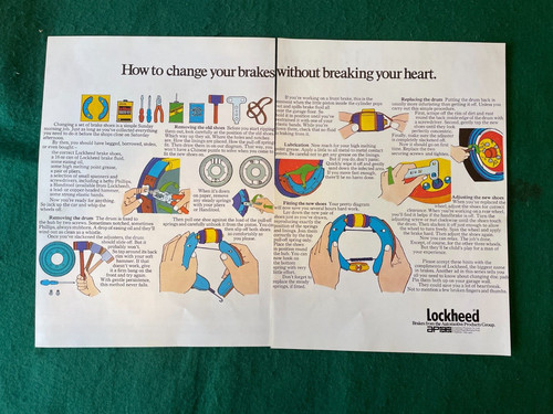 Lockheed brake shoes poster - lockheed,