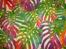 TROPICAL JUNGLE PALM LEAVES Cotton Fabric - Curtains Cushions Lampshade Crafts