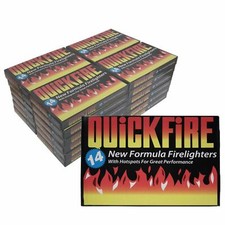 24 x Fire Lighters Long Burning Firelighters QuickFire Barbecue Oven Flame Fast