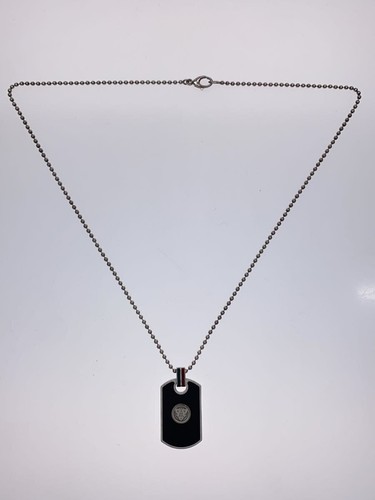 Gucci dog tag - necklace, black