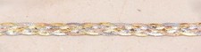 9 CT Tri Colour Gold 6-Plait