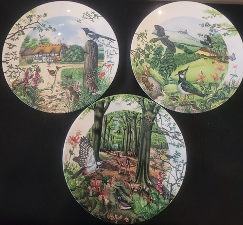 Decorative plates birds x3 - birds,